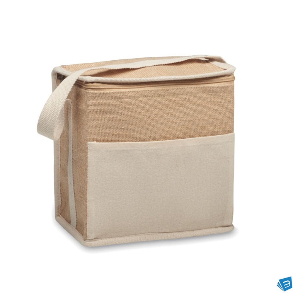 Borsa termica in iuta e tela 3L
