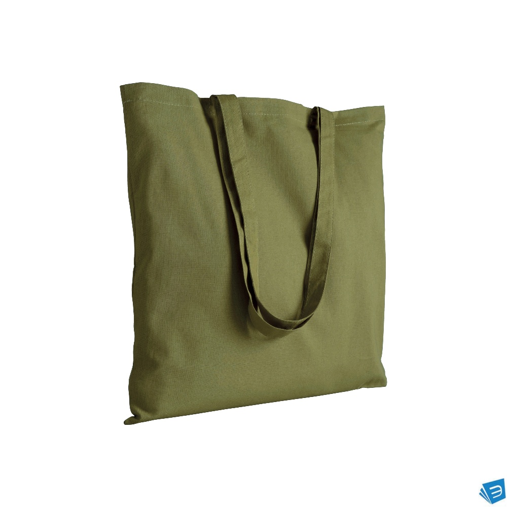 Shopper in cotone 220 g/m2, manici lunghi