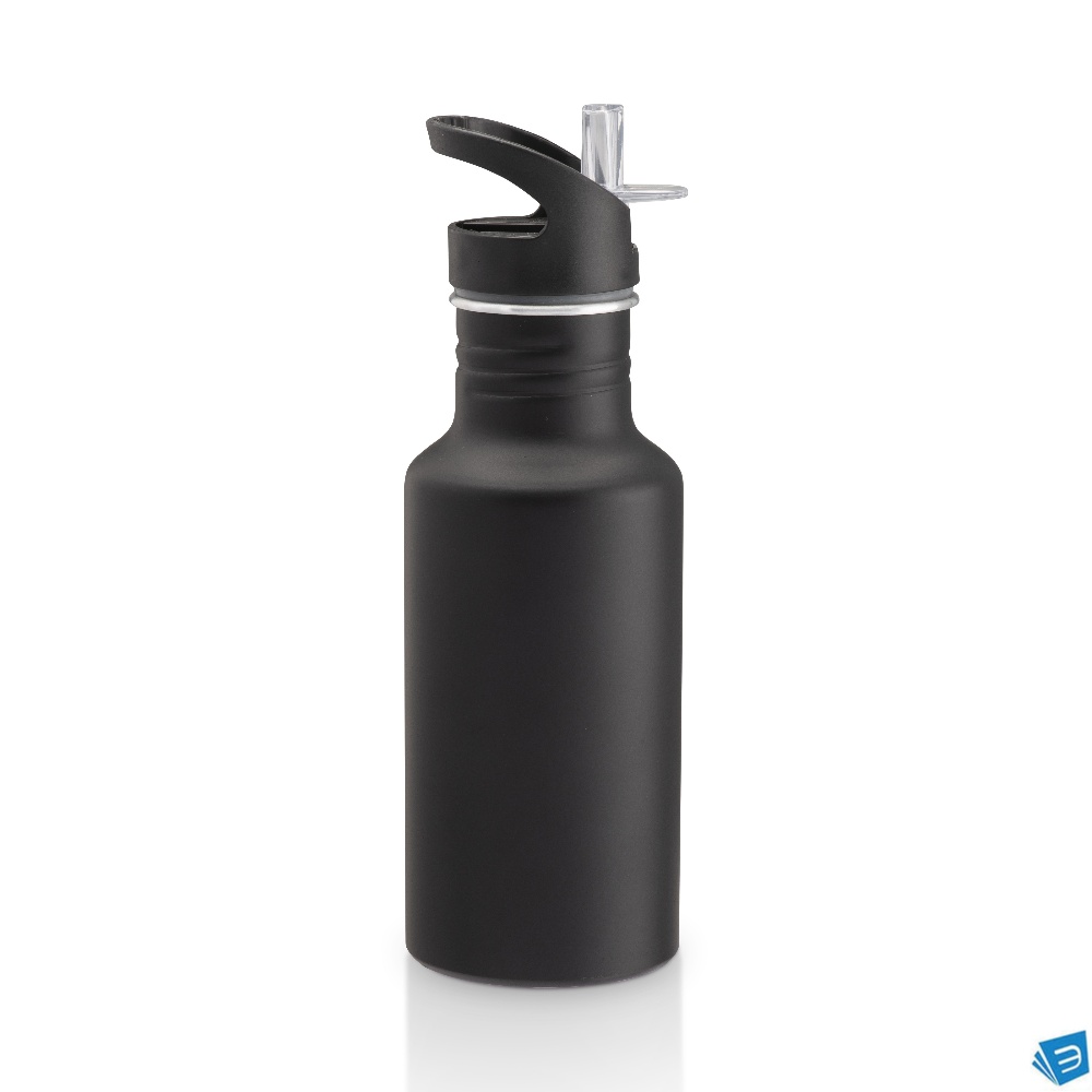 Bottiglia in alluminio (600ml) con cannuccia estraibile