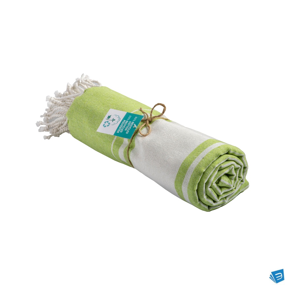 Telo mare in cotone riciclato da 150 g/m2 certificato GRS