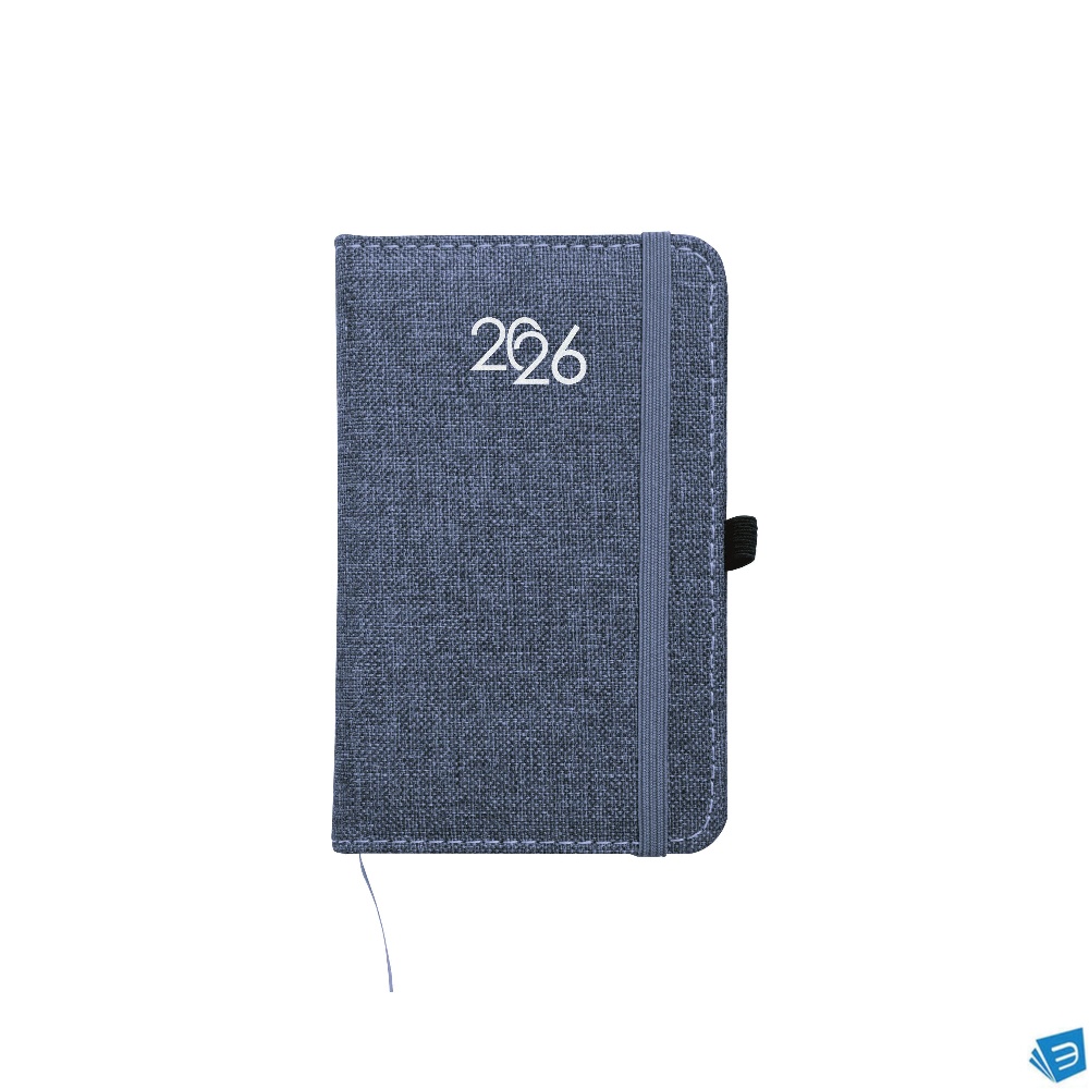 Agenda tascabile settimanale 2026, copertina rigida in PET riciclato con effetto mélange