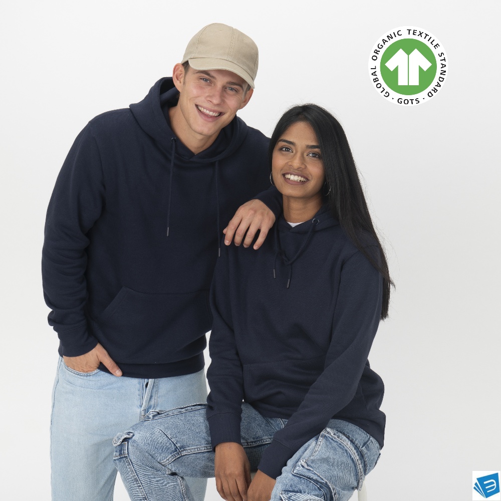 Felpa unisex in tessuto biologico da 280 g/m2 (80% cotone bio e 20% poliestere ric.)